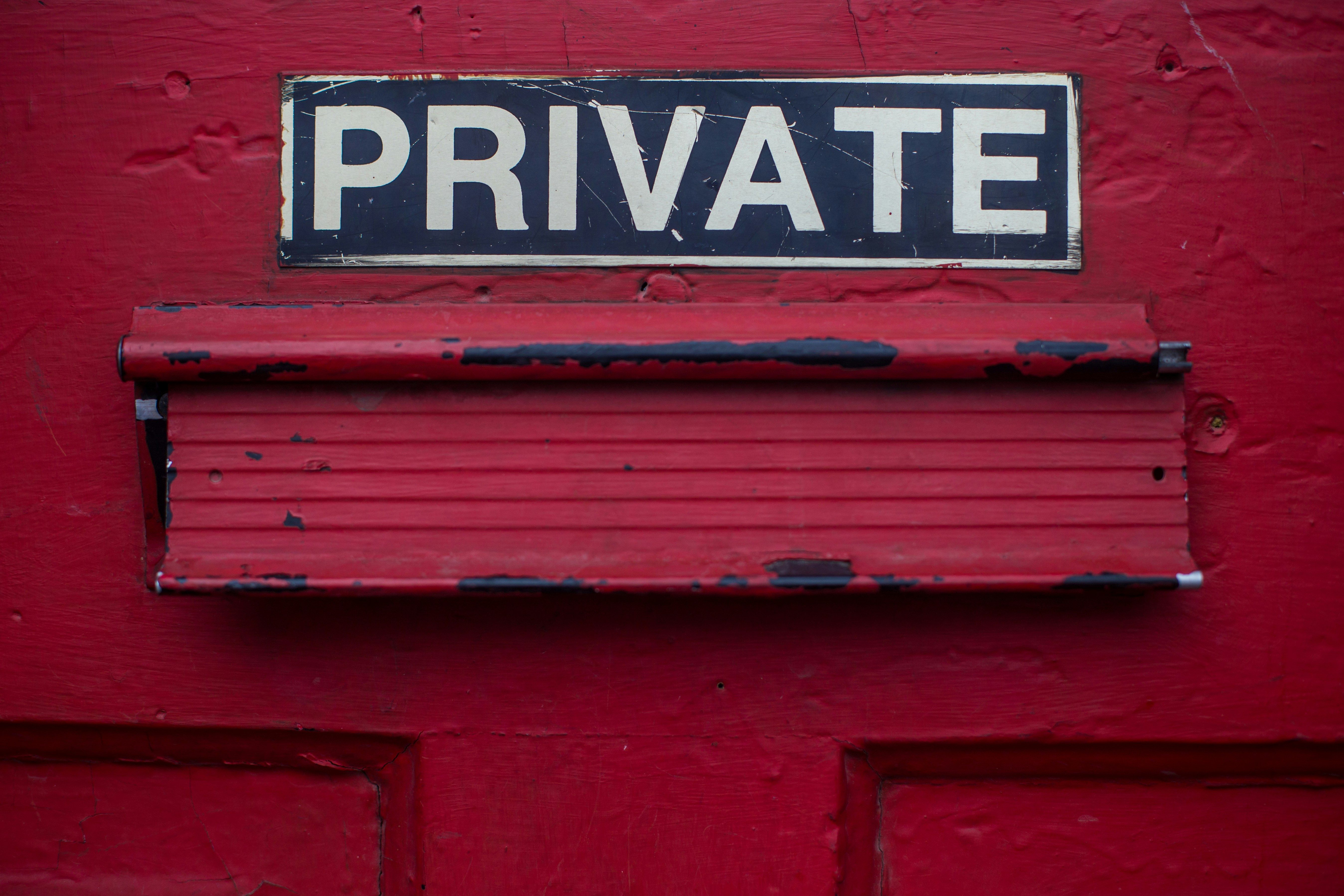 Red Mail Slot signed PRIVATE